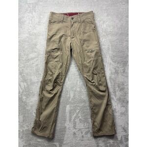 Wrangler men's 30x30 nylon spandex khaki hiking pants with zip pocket‎